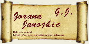 Gorana Janojkić vizit kartica